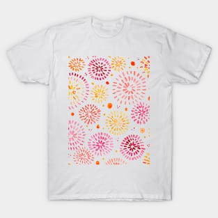 Abstract watercolor sparkles – yellow and orange T-Shirt